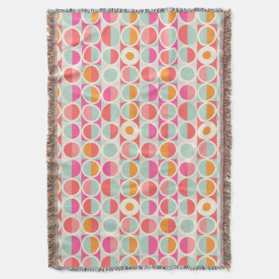 Couverture Rétro motif de cercle de roses indien