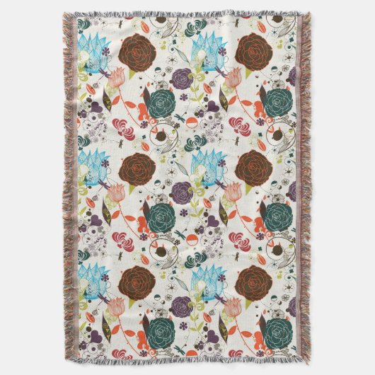 Couverture Rétro motif floral 2 (devant Vertical)