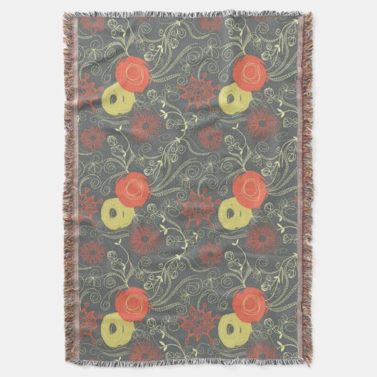 Couverture Rétro motif floral 2 (devant Vertical)