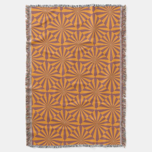 Couverture Retro Orange Sunburst Pattern (devant Vertical)