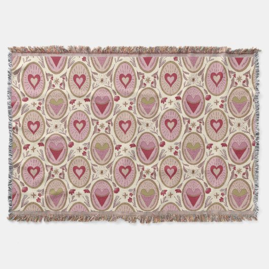 Couverture Retro Pink & Red Hand Drawn Hearts Valentine's Day (Devant)
