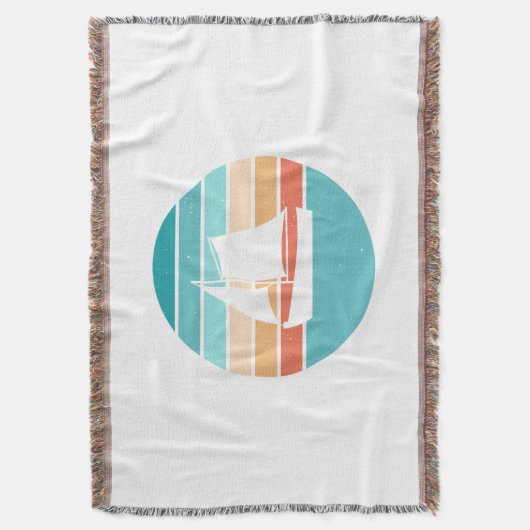 Couverture Retro Sunset Effet Perdu + Voilier (devant Vertical)