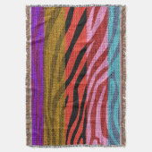 Couverture Retro Zebra Skin Imprimer Motif Burlap Rustique (devant Vertical)