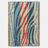 Couverture Retro Zebra Skin Imprimer Motif Burlap Rustique #1 (devant Vertical)
