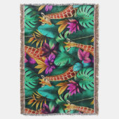 Couverture Rêves de girafe de jungle motif de surface transpa (devant Vertical)