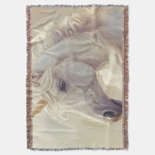 Couverture Revêtement de sol avec Unicorn Sparkle blanc (devant Vertical)