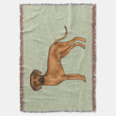 Couverture Rhodesian Ridgeback Africain Lion Chien race Green (devant Vertical)