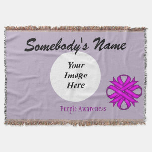 Couverture Ribbon Clover violet Modèle par Kenneth Yoncich