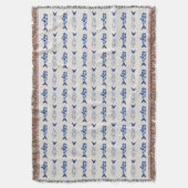 Couverture Rideau de douche motif poisson bleu style côtier (devant Vertical)