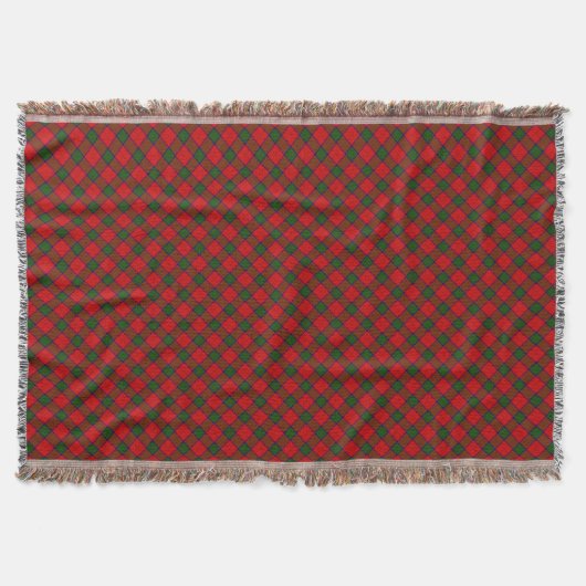 Couverture Robertson tartson rouge vert plaid (Devant)