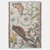 Couverture Robin Elegant Bird Butterfly French Art (devant Vertical)