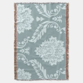 Couverture Rococo Damask Art I Duck Egg Blue+Teal (devant Vertical)