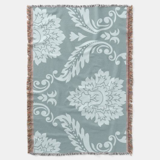 Couverture Rococo Damask Art I Duck Egg Blue+Teal (devant Vertical)