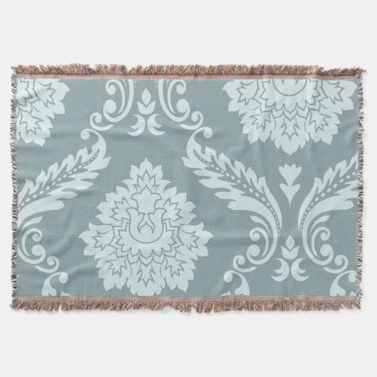 Couverture Rococo Damask Art I Duck Egg Blue+Teal (Devant)