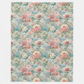 Couverture Rococo Rétro Avec Fleurs Gracieuses (Devant)