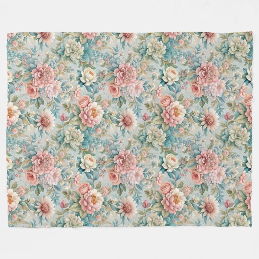 Couverture Rococo Rétro Avec Fleurs Gracieuses (Devant (Horizontal))