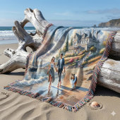 Couverture Romantic Coastal Cottage Sunset Stroll