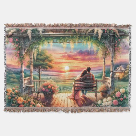 Couverture Romantic Sunset Porch View Illustration (Devant)