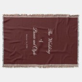 Couverture Romantic Wedding Day Celebration Burnt Maroon (Devant)