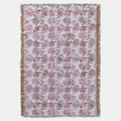 Couverture Romantique Bourgogne Rouge Argent Floral (devant Vertical)