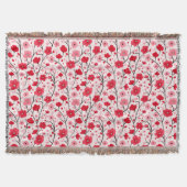 Couverture Romantique Rouge floral (Devant)