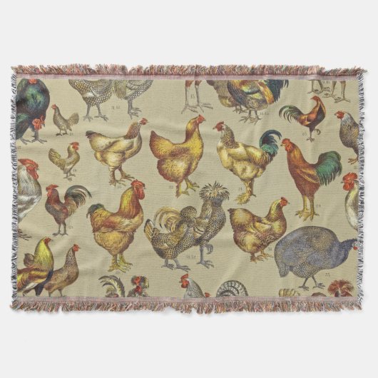 Couverture Rooster Poulet de la ferme Pays Animal (Devant)