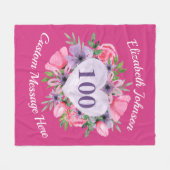 Couverture rose 100e anniversaire pour femmes (Devant (Horizontal))
