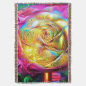 Couverture Rose arc-en-ciel psychédélique (devant Vertical)