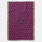 Couverture Rose avec l'or Accent Houndstooth Jetez la couvert (devant Vertical)