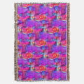 Couverture Rose d'art, bleu, arrière - plan rouge de texture (devant Vertical)