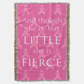 Couverture rose de jet de ruban de cancer du sein (devant Vertical)