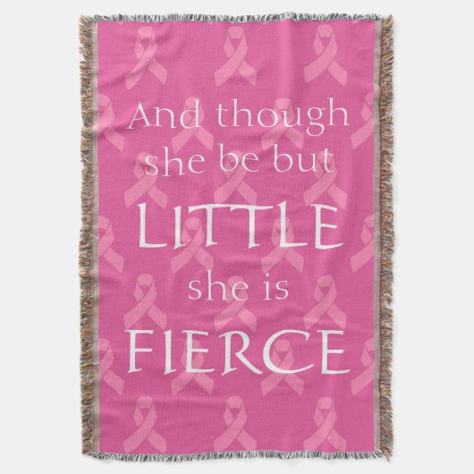 Couverture rose de jet de ruban de cancer du sein (devant Vertical)