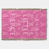 Couverture rose de jet de ruban de cancer du sein (Devant)