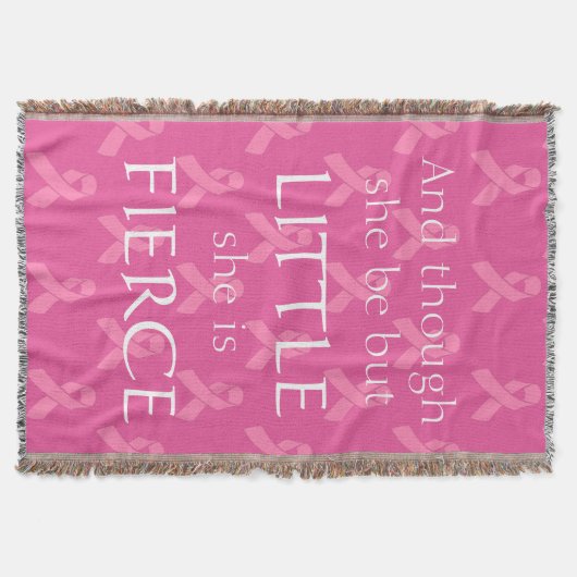 Couverture rose de jet de ruban de cancer du sein (Devant)