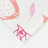 Couverture rose de monogramme de motif de plumes (Coin)