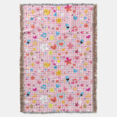 Couverture rose de motif de bande dessinée d'amusement (devant Vertical)