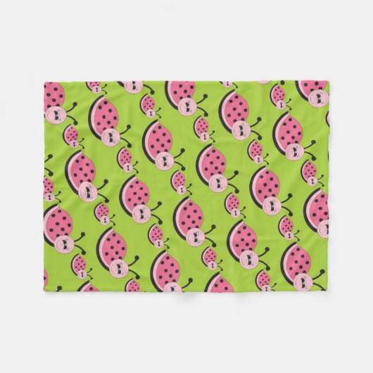 Couverture rose d'ouatine de bébé de motif de (Devant (Horizontal))