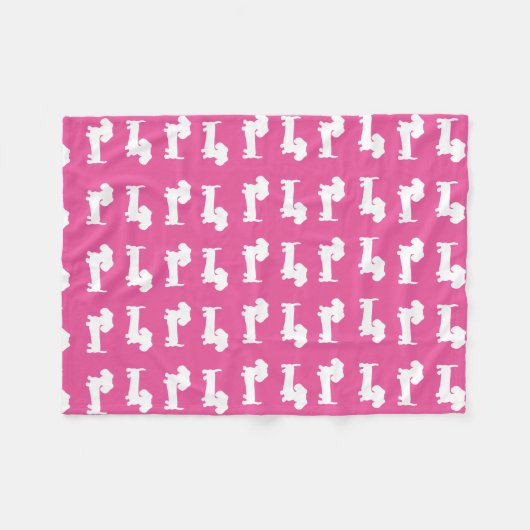 Couverture rose d'ouatine de conception de teckel (Devant (Horizontal))