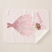 Couverture rose d'ouatine de Sherpa de robe de (Devant (Horizontal))