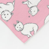 Couverture rose d'ouatine de Westies (Coin)