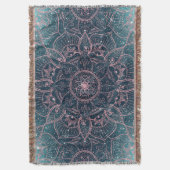 Couverture Rose élégant Gold Mandala Blue Nebula Stars (devant Vertical)