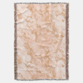 Couverture Rose en marbre parties scintillant d'or abstrait (devant Vertical)