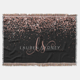 Couverture Rose Gold Blush Pink Parties scintillant Glam Nom