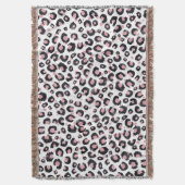 Couverture Rose Gold Élégant Motif Léopard Noir (devant Vertical)