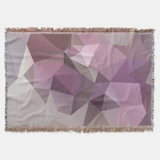 Couverture Rose gris, motif polygone violet. (Devant)