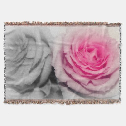 Couverture Rose Jetez une couverture/rose et gris (Devant)