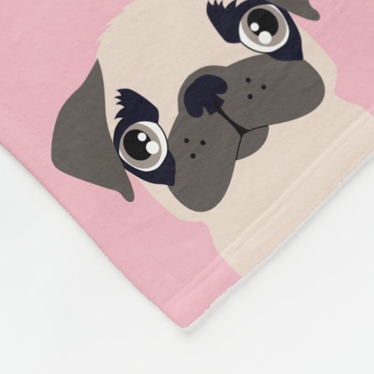 Couverture rose mignonne de carlin (Coin)