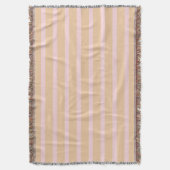 Couverture Rose Moderne Pêche Rayée (devant Vertical)
