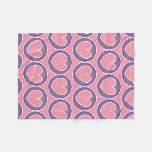 Couverture rose pourpre mignonne d'ouatine de (Devant (Horizontal))