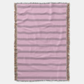 Couverture Rose rose moderne et rayé de mauve (devant Vertical)